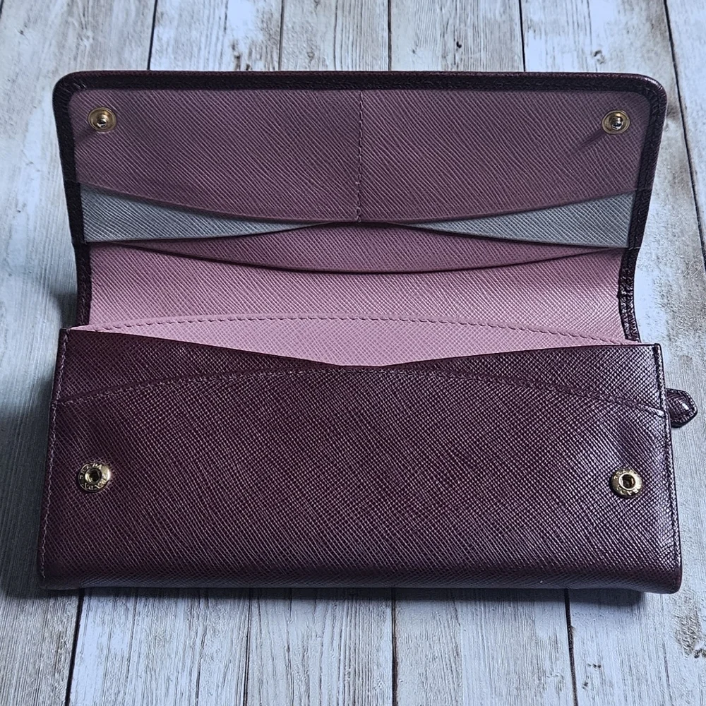 Prada Tri Tone Saffiano Leather Wallet - Picture 6 of 8